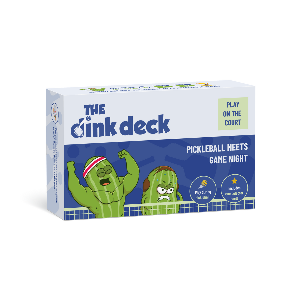 The Dink Deck pickleball card game box front on a white background